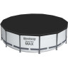 Каркасный бассейн BESTWAY STEEL PRO MAX 427х107см, 13030л + фильтр-насос 3028 л/ч, тент, лестница 56950 BW